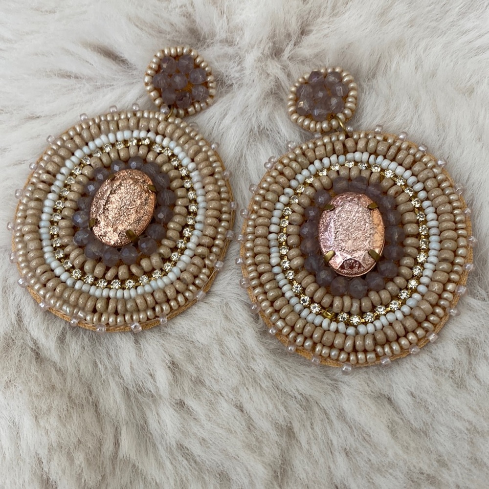 Natasha Light Weight Beaded Earrings Bohemian Style